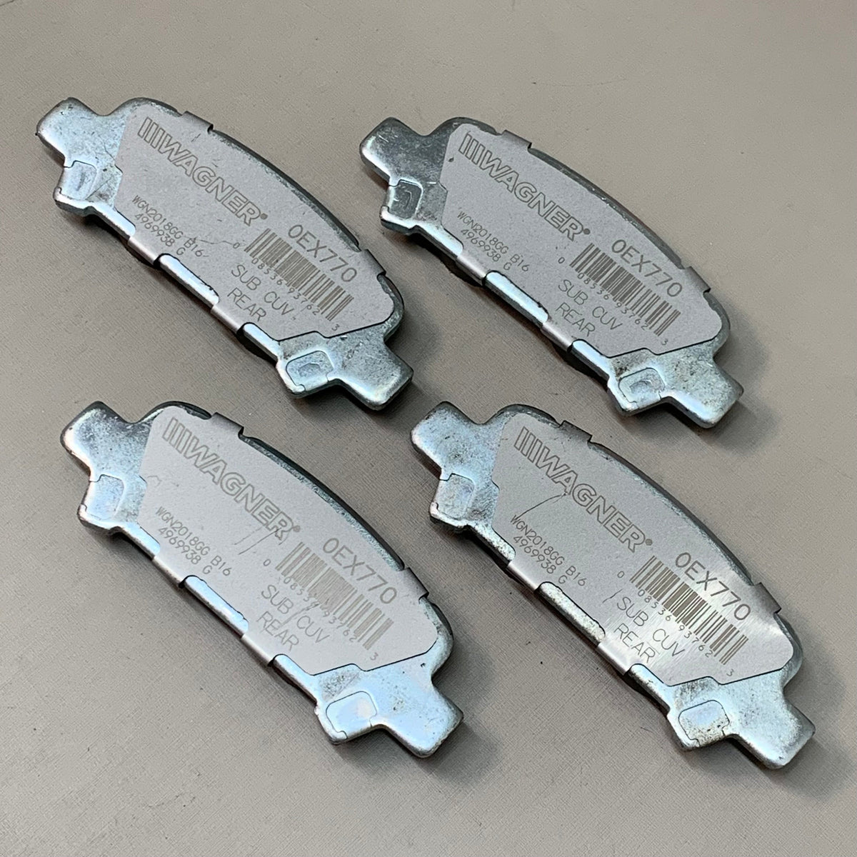 WAGNER OEx Premium Ceramic Disc Brake Pad Set 4 1/2" x 1 1/2" OEX770