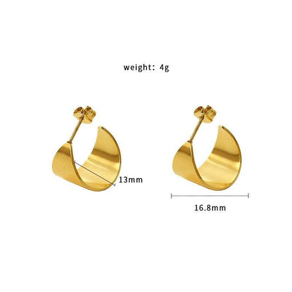 Simple And Versatile Ladies' 316 Stainless Steel Earrings