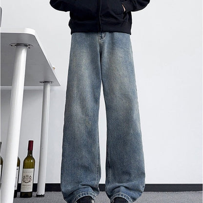American-style Distressed Jeans For Men Versatile And Casual