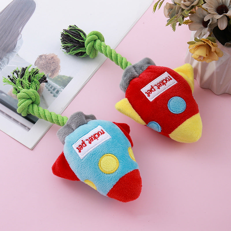 Pet cotton rope toy dog resistant to biting and grinding teeth