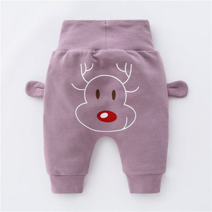 High Waist Belly Protector Girls Harem Pants Toddler Autumn Trousers