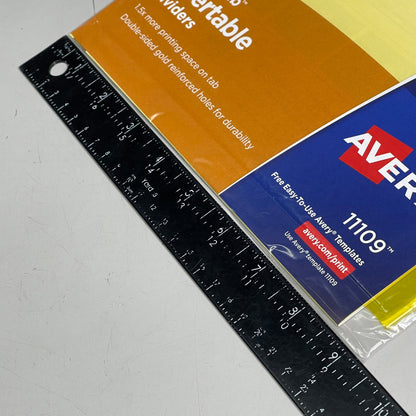 AVERY (12-PACK) Insertable Big Tab Dividers 3-Hole 5-Set Double-Sided Buff 11109