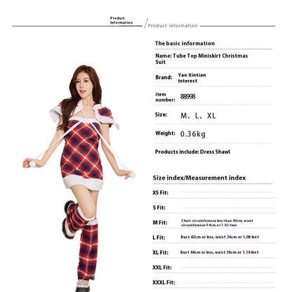 Christmas Clothing Japanese Red Christmas Cos