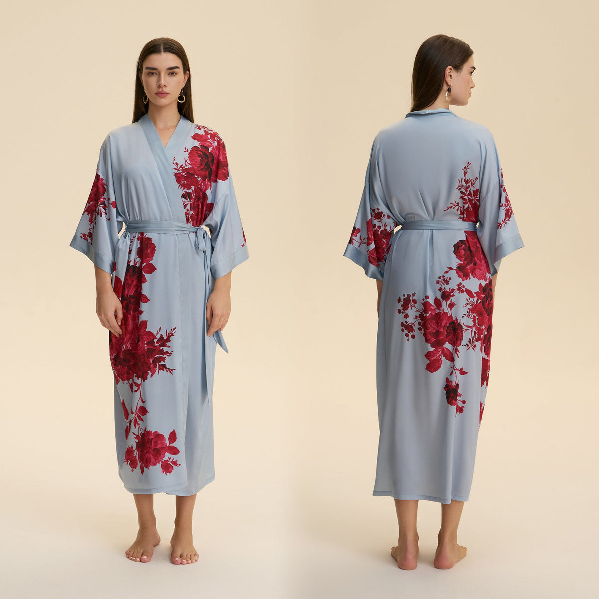 New Satin Plus Size Pajamas For Women Lightweight Loungewear Robe