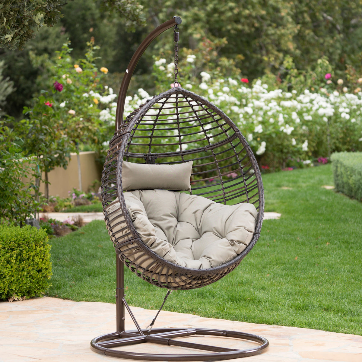 HANGING BASKET- BROWN- NO STAND BASKET ONLY