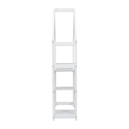 House-shaped Wooden writing Desk,Kids study Table,Bookshelf & Toy Storage,White