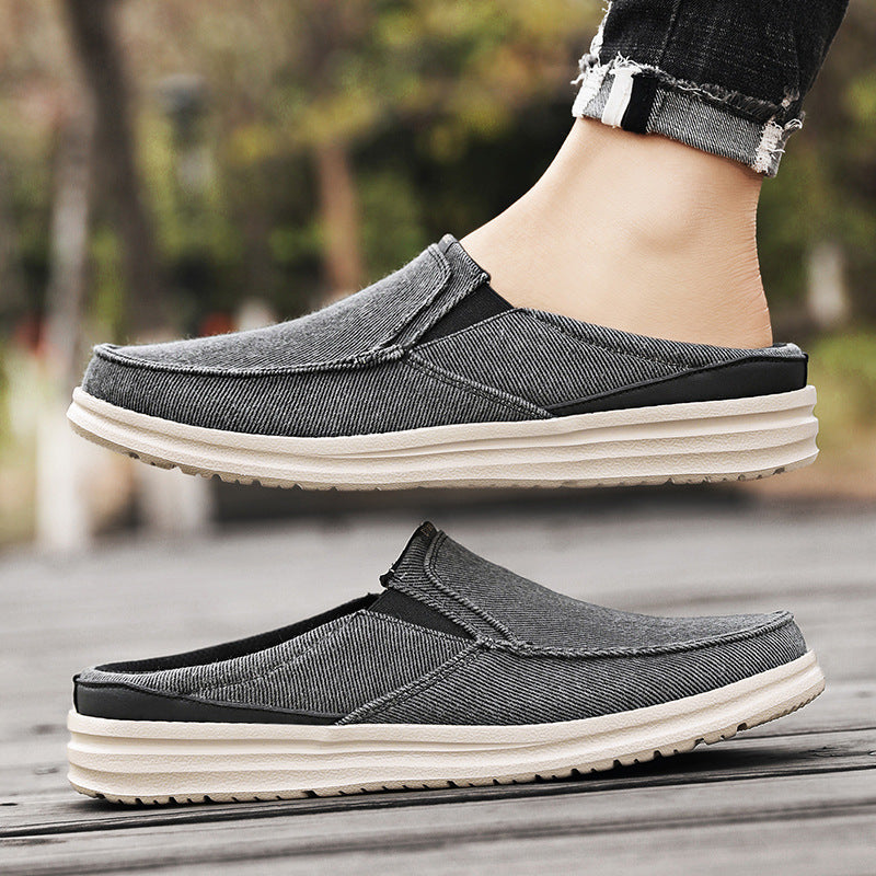 Plus-size Mens Casual Canvas Shoes Springsummer Slip-on Canvas Loafers