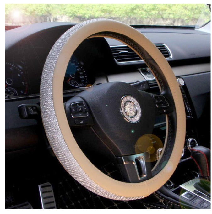 Cute Leather Steering Wheel Cover Anti Slip Universal
