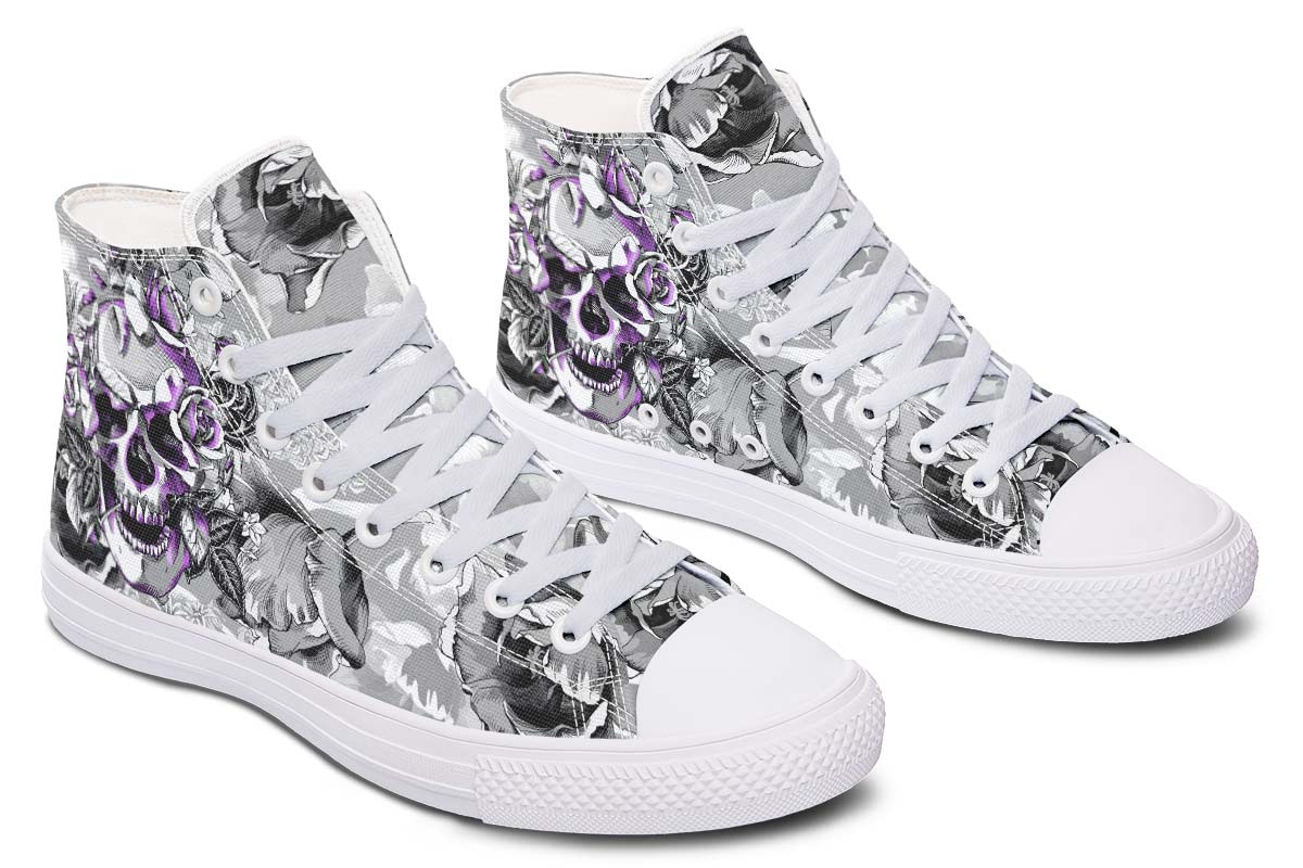 Printed Couple High Top Canvas Shoes