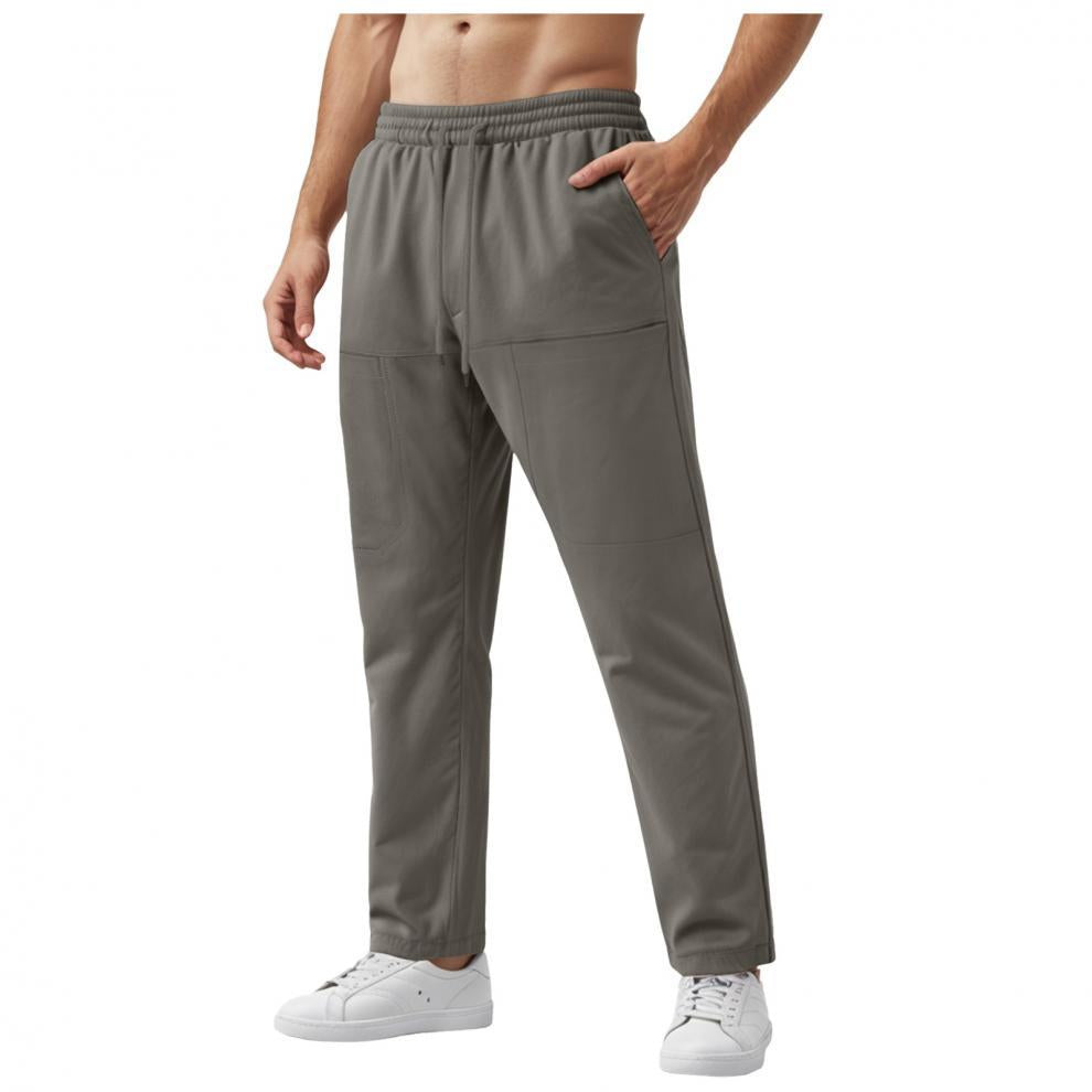 Men's Loose-Fit Sports Plus-Size Straight-Cut Casual Trousers