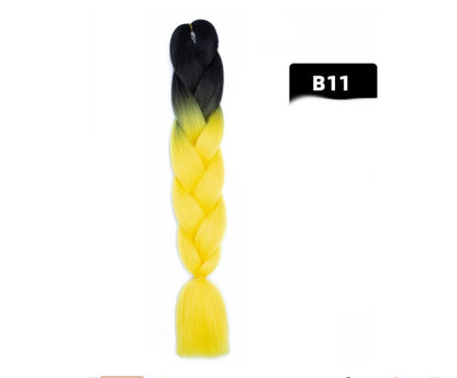 Gradient Color Big Braid African Chemical Fiber Wig