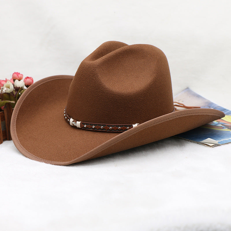 Men's Felt Riding Woolen Cowboy Hat