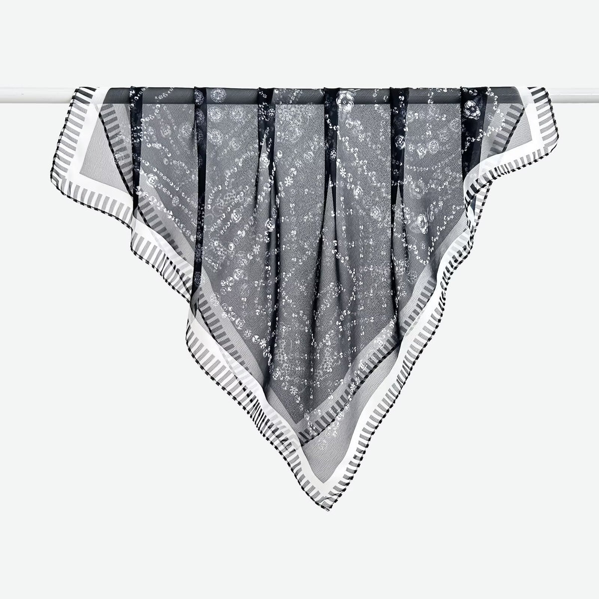 Versatile Printed Thin Square Scarf