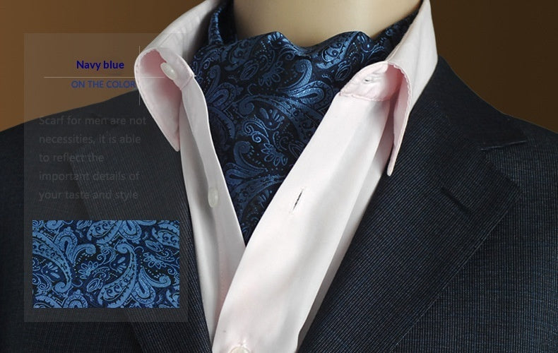 Mens Formal Jacquard Scarf With Tiny Polka Dots Neck Wrap
