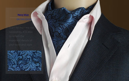 Mens Formal Jacquard Scarf With Tiny Polka Dots Neck Wrap