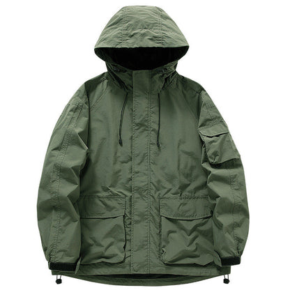 Outdoor Transparent Riding Casual Hooded Jacket