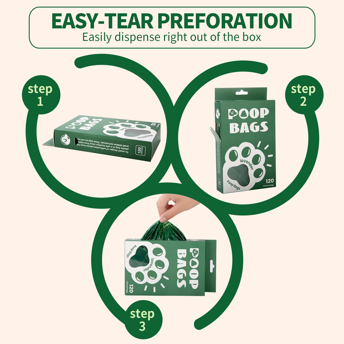 Handle Dog Waste Bag EPI Vest Poop Picking Bags Degradable Cat Litter Bag