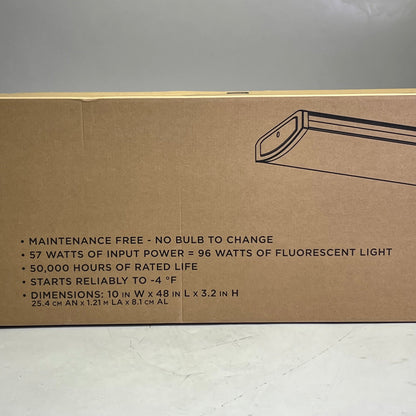 COMMERCIAL ELECTRIC High Output Wrapround Light 4ft, White 1001820735