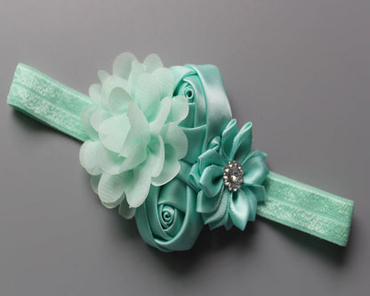 Children's Chiffon Rose Elastic Hair Band