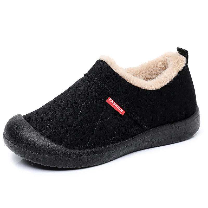 Women's Fleece-lined Thickened Warm Snow Boots With A Soft Sole