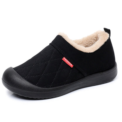 Women's Fleece-lined Thickened Warm Snow Boots With A Soft Sole