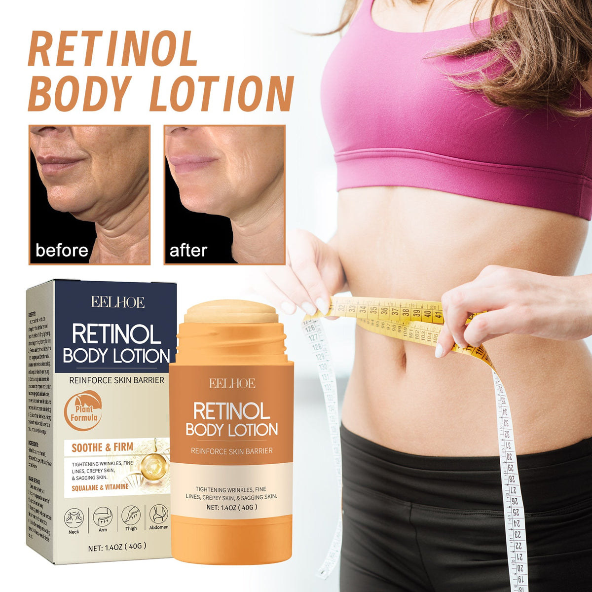 Retinol Body Bar, Massage Moisturizes Shapes Body And Tightens Body Bar