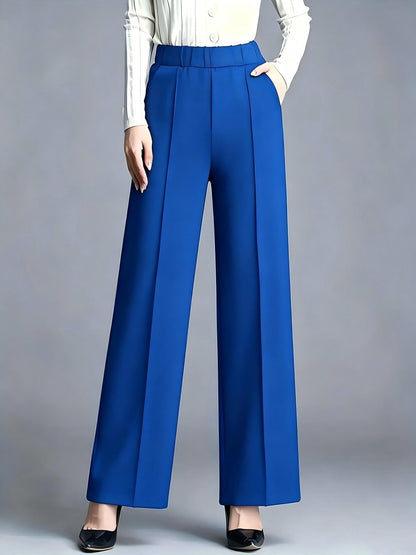 Women's High-waisted Wide-leg Straight-tailored Trousers