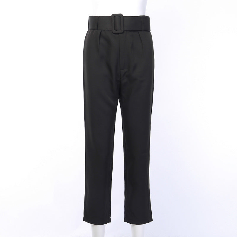 Women's slim Capris with high waist casual pants