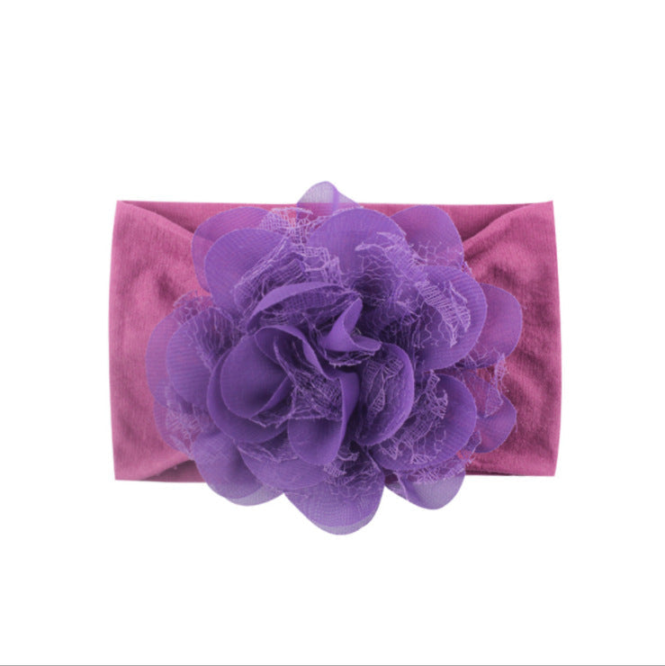 Chiffon Mesh Flower Baby Headdress Headband