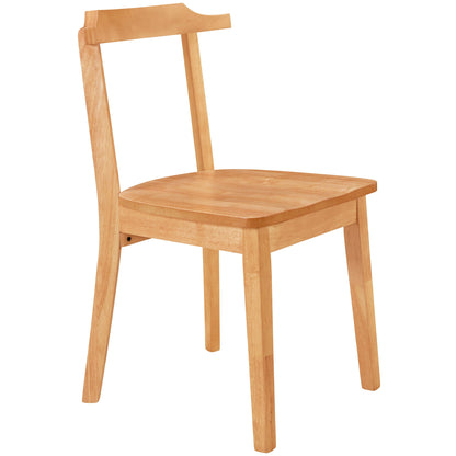 TOPMAX 65 "5-piece set with wheels, expandable dining table set, 17.7" pull-out side table and small dining chairs, natural