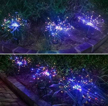 Solar Fireworks LED String Lights Decor