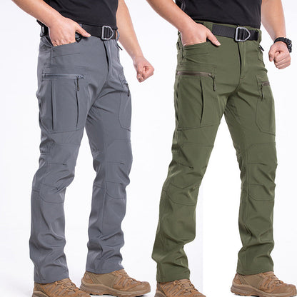 Spring And Autumn Outdoor Tactical Pants, Thin And Breathable Military-Style Work Pants, Multi-Pocket Slim-Fit Stretch Waterproof Camouflage Training Pants