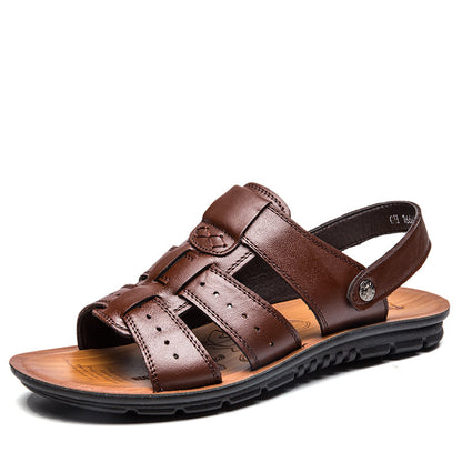 Household slippers Men's slippers breathable leather sandals