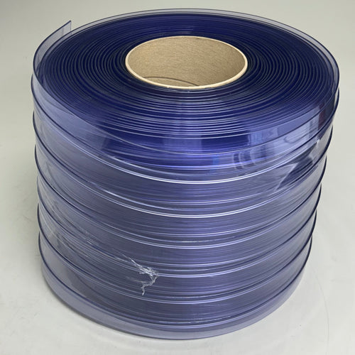 Bulk Roll Of Ribbed Flexible PVC Material 100' Blue Tint