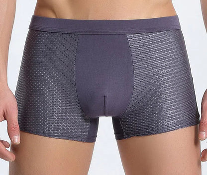 Men's ice silk flat corner pants with breathable mesh thin underwear and men's four corner underwear