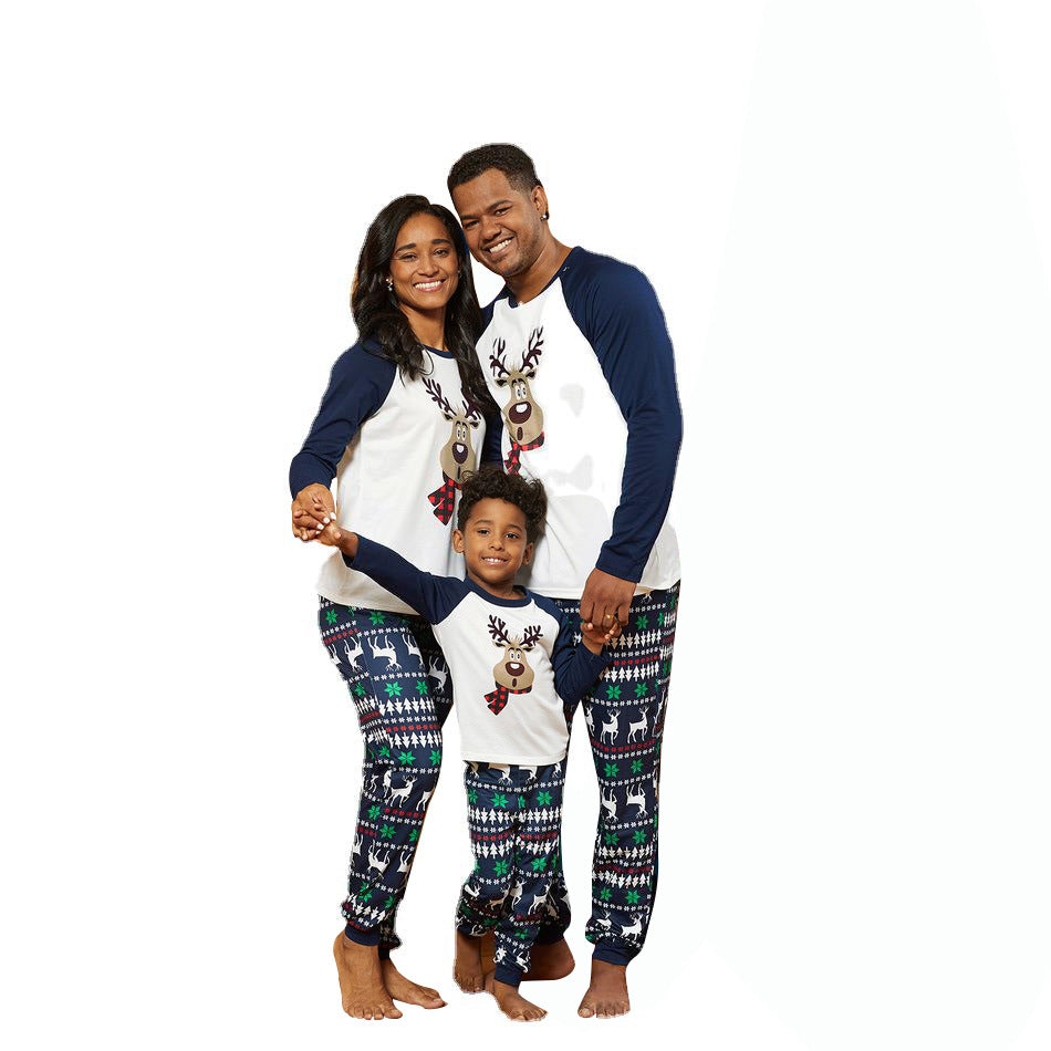 Christmas Printed Long Sleeve Parent-Child Homewear