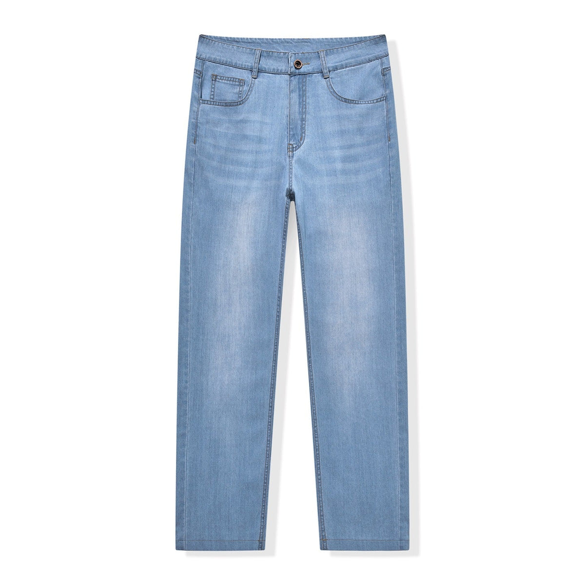 Mens Straight-Leg Loose-Fit Stretch Wrinkle-Resistant Trousers