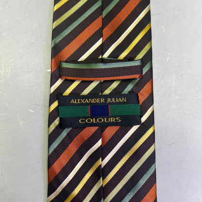 ALEXANDER JULIAN COLOURS 100% Polyester Stripe Design 60" Brown/Multicolor