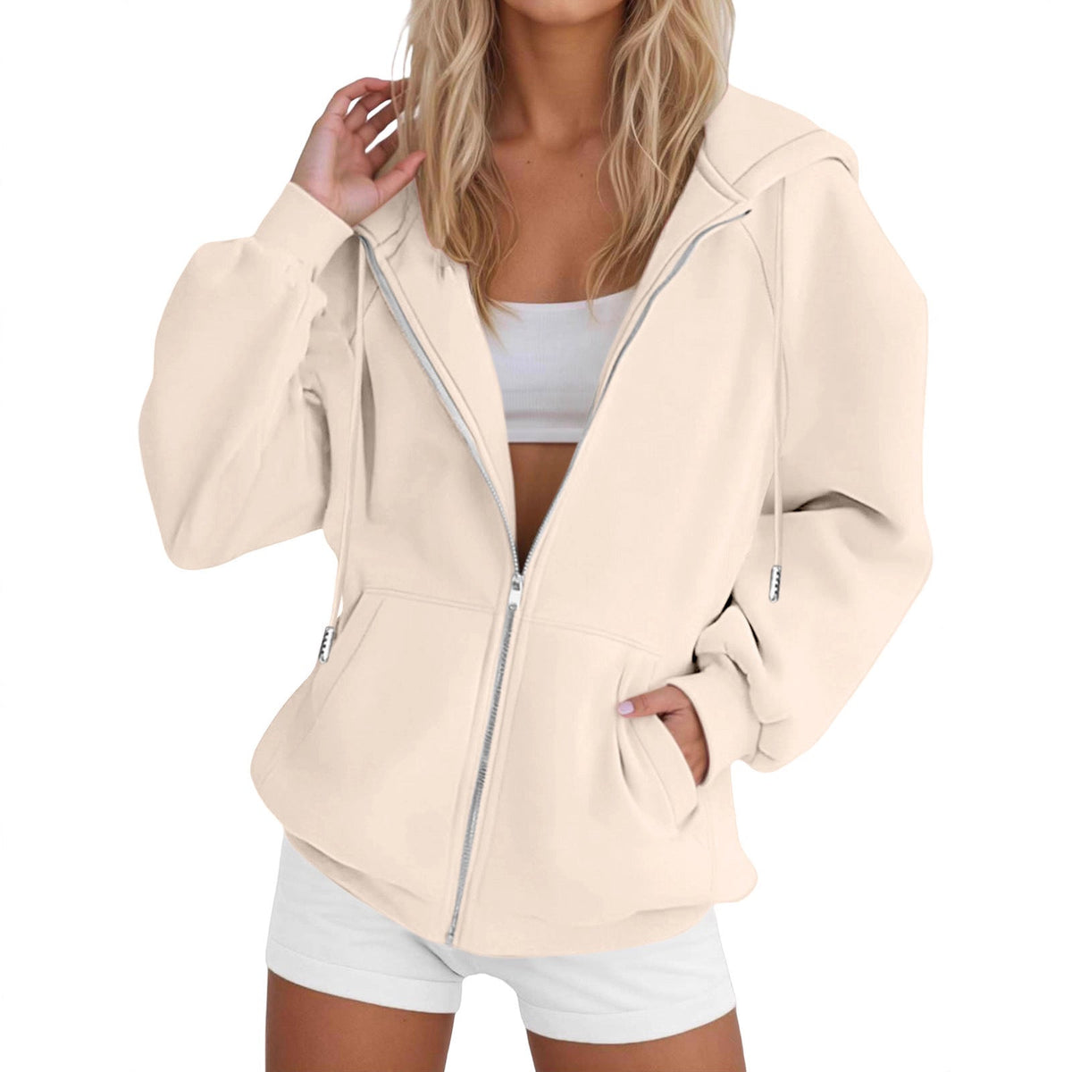 Laid-back Casual Figure-flattering Cardigan Top