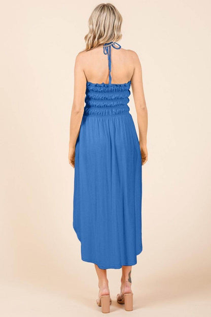 Culture Code Tie Back Shirring Dress with Pockets Style