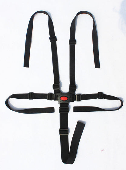5-point Safety Belt 3-point Fixing Band Children's Dining Chair Accessories Baby Stroller Safety Belt Seat Strap