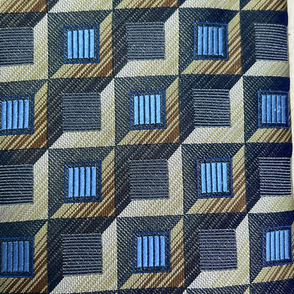 ALEXANDER JULIAN COLOURS 3D Square Tie 60" Blue/Multicolor Pattern (Pre-Owned)
