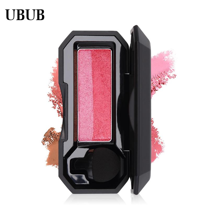 UBUB Professional Double Colors Shimmer Smoky Eyeshadow Shiny High Pigments Waterproof Long Lasting Nude Eye Shadow Palette