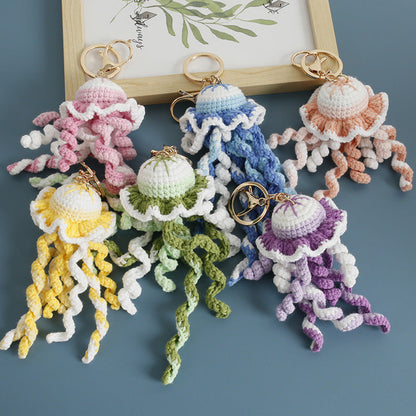 Hand-knitted Yarn Jellyfish Pendant