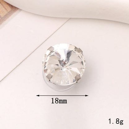 Jeans Button Hole Shoes Diy Accessories Bright Crystal Classic Style Ornament Accessories Upper Pearl Flower