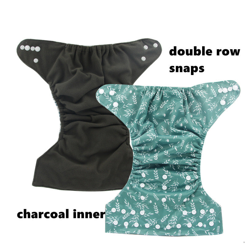 Floral Patterned Breathable Leak-proof Baby Diaper Covers Washable Baby Cloth Diapers