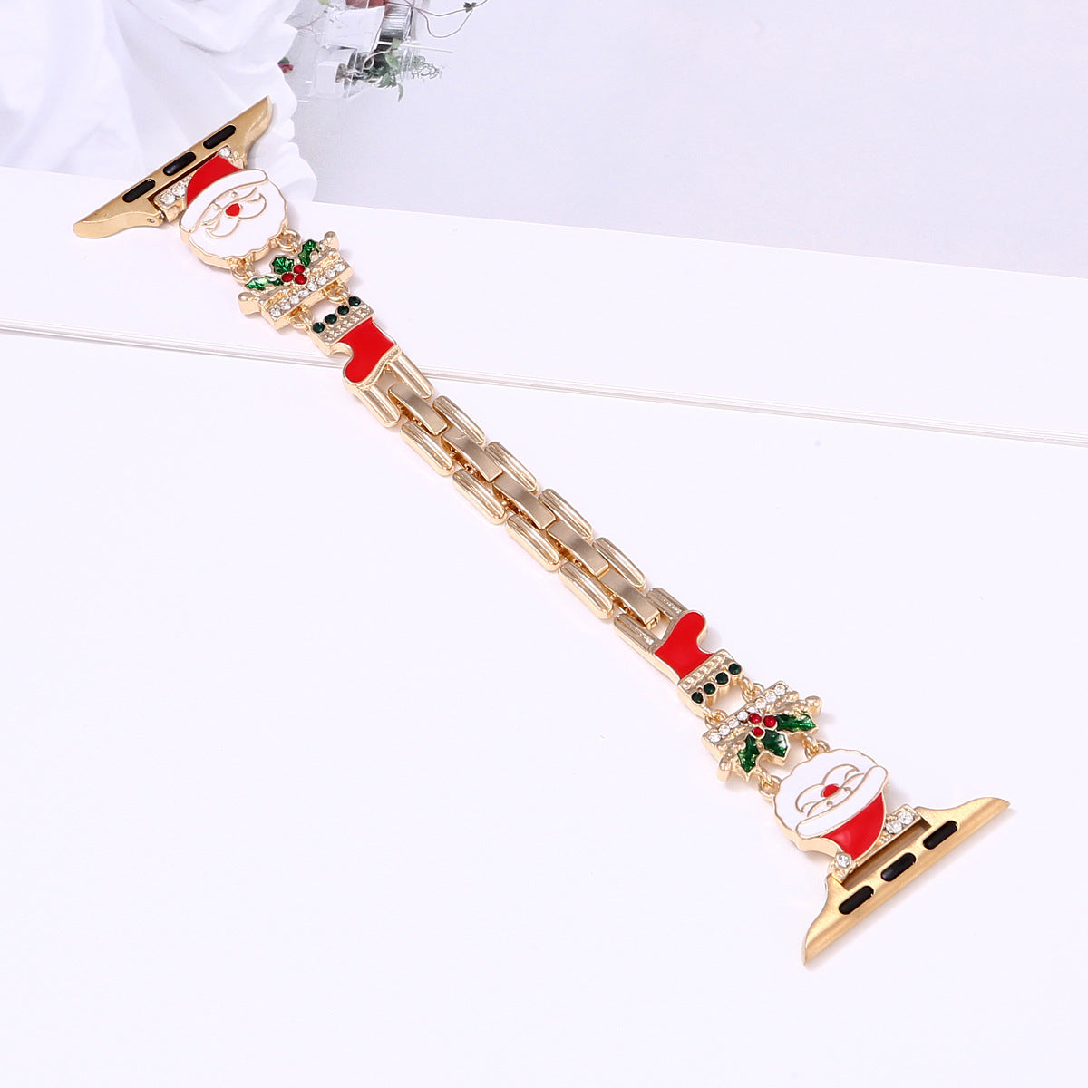 New Christmas Watch Strap Suitable For IWatch Chain Case Iwatch56789Sechristmas