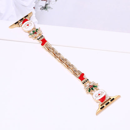 New Christmas Watch Strap Suitable For IWatch Chain Case Iwatch56789Sechristmas