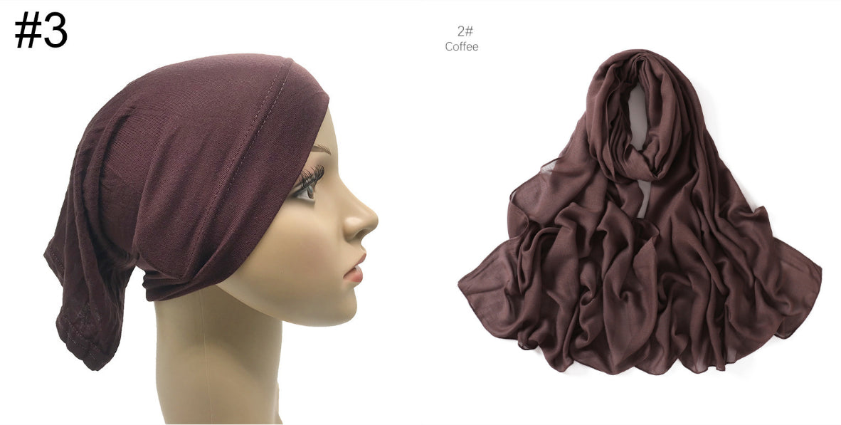 Modal Solid-color Thin-edged Breathable Headscarf