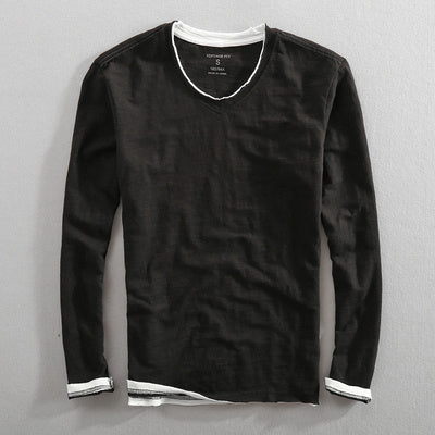 Men's Undershirt Raw Edge Distressed
